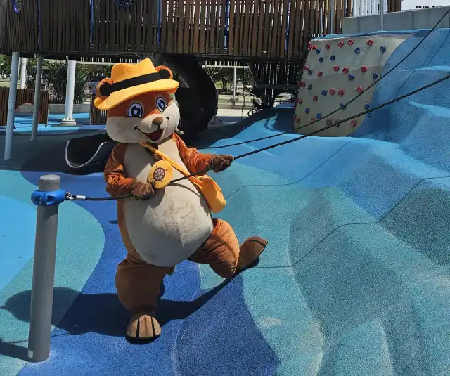Sunny the Quokka exploring the Broadwater Parklands, Gold Coast; the happiest animal on earth bringing genuine joy and a slightly chaotic spirit to the Sunny Link™ mission.